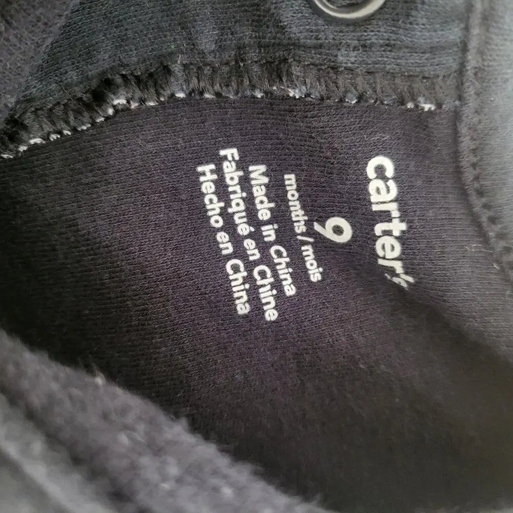 9M Carter's Skelton footed cotton one piece